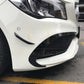 Gloss Black Front Canards (4 pcs) for Mercedes Benz W117 CLA AMG 16-19