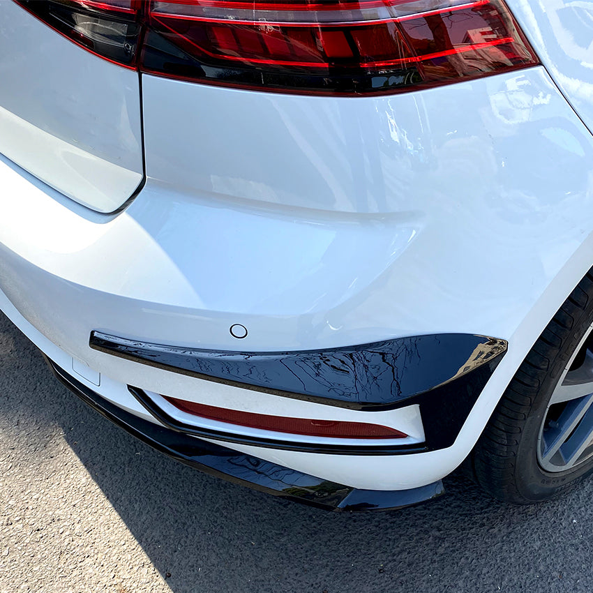 V1 Gloss Black Rear Canards for VW Golf MK7.5 17-20