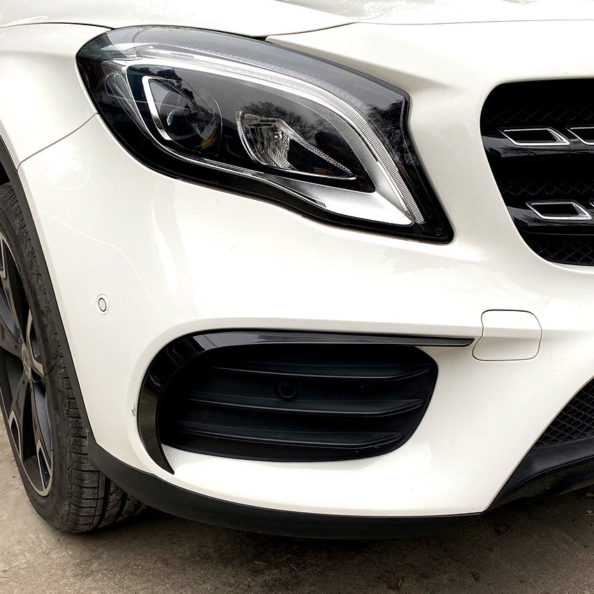 Gloss Black Front Canards for Mercedes Benz X156 GLA 13-19