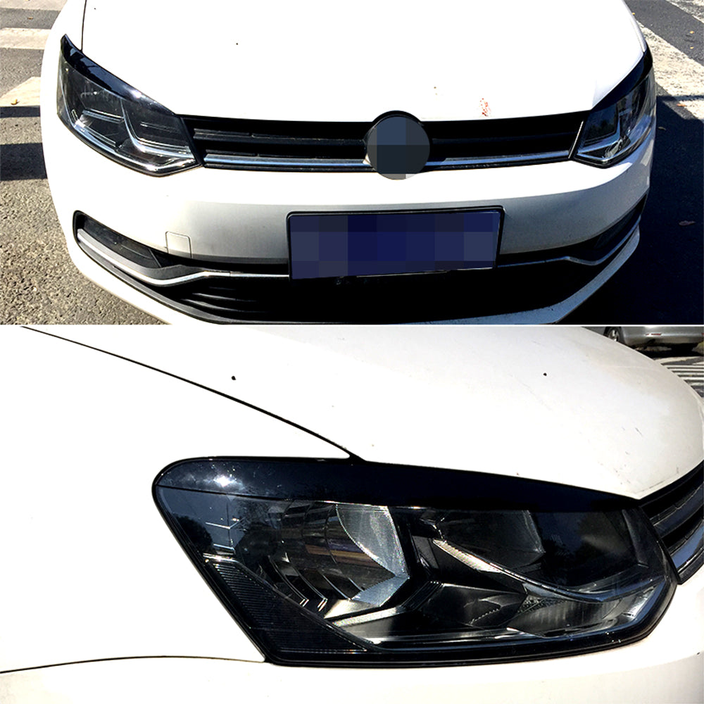 Gloss Black Headlight Trims for VW Polo MK5 10-17