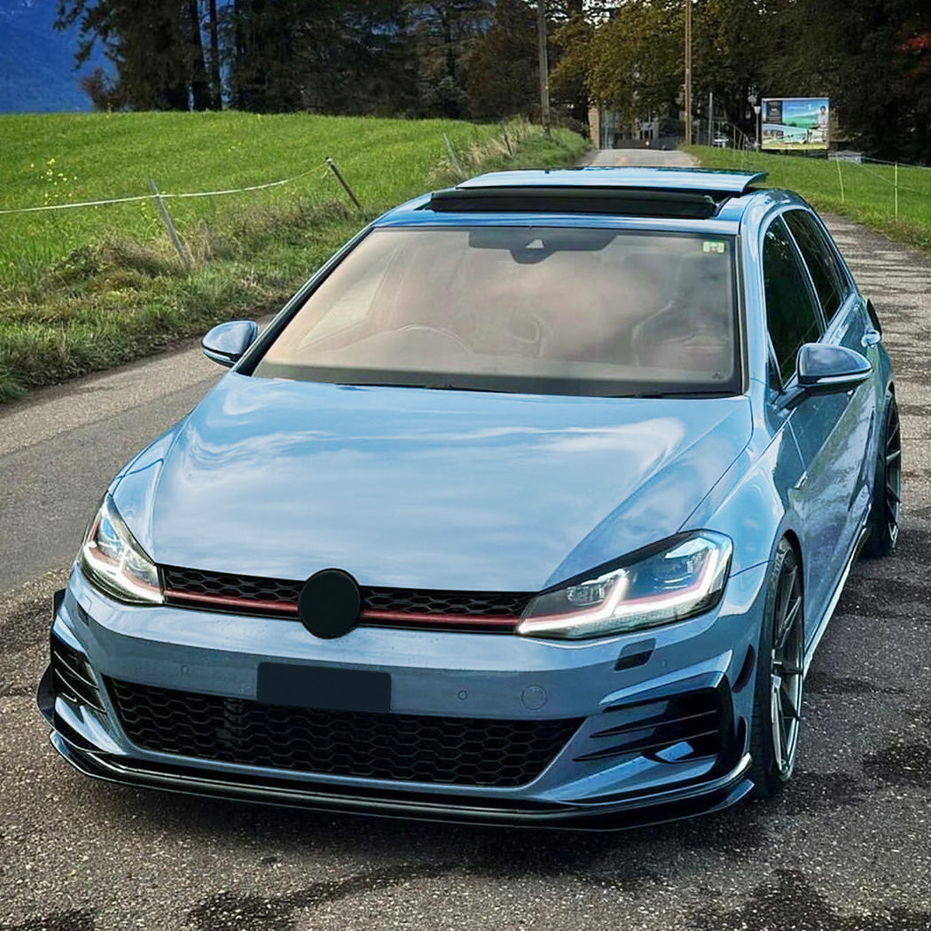 V Style Gloss Black Front Canards for VW Golf MK7.5 GTI 17-20