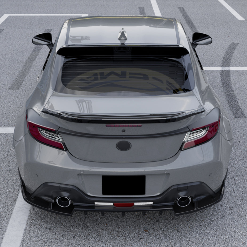 V Style Gloss Black Rear Diffuser for Toyota GR86 22-26