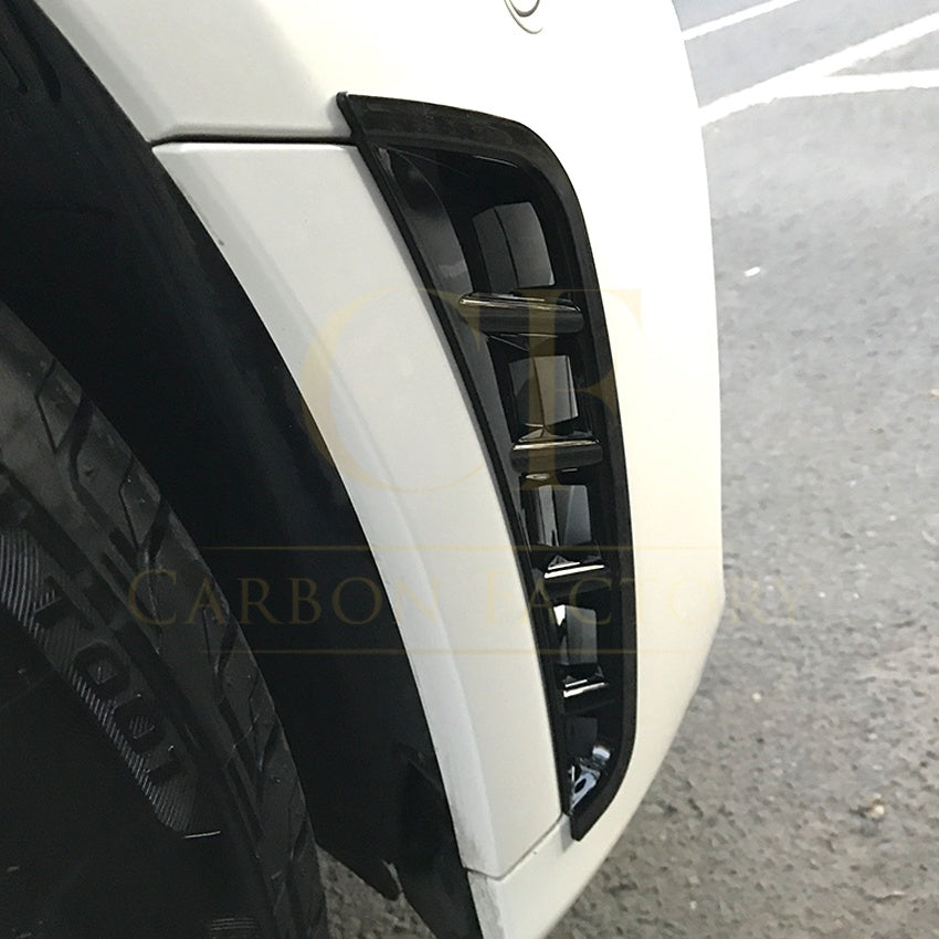 Gloss Black Front Bumper Trims for Mercedes Benz W205 C Class 19-21