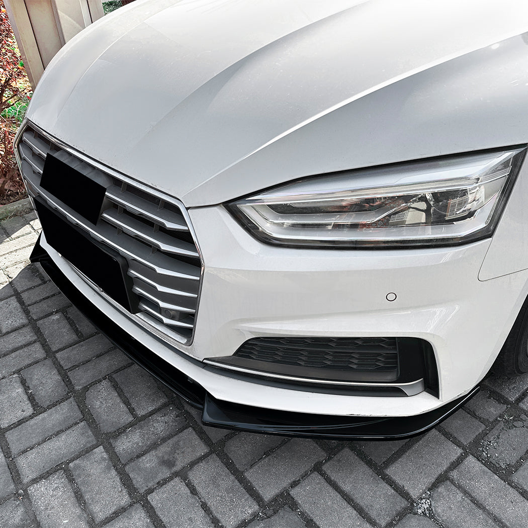 V Style Gloss Black Front Splitter for Audi B9 A5 S Line & S5 17-20 - Carbon Factory