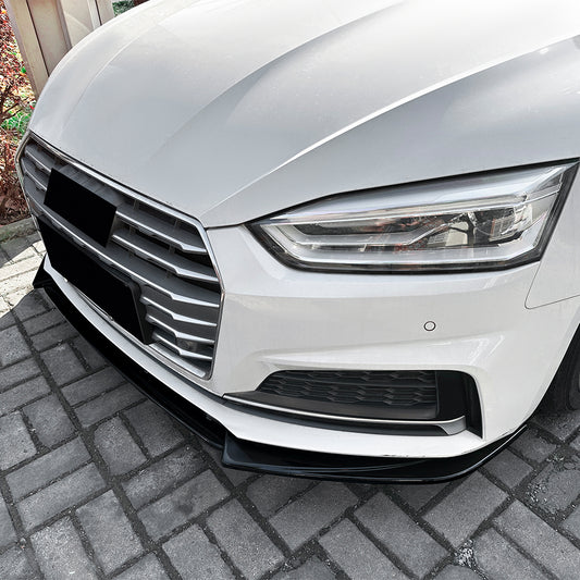 V Style Gloss Black Front Splitter for Audi B9 A5 S Line & S5 17-20