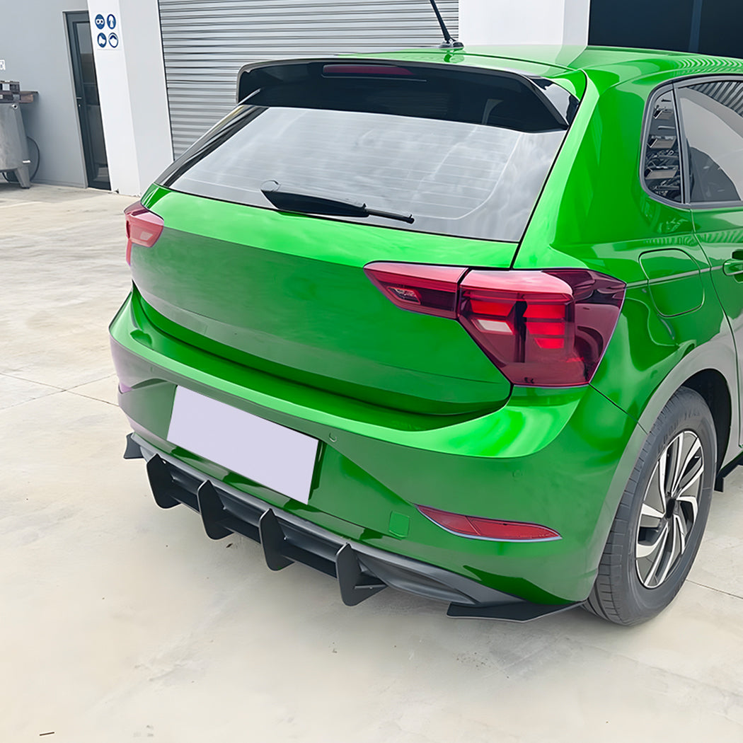 V Style Gloss Black Diffuser for VW Polo MK6.5 Standard model 22-26