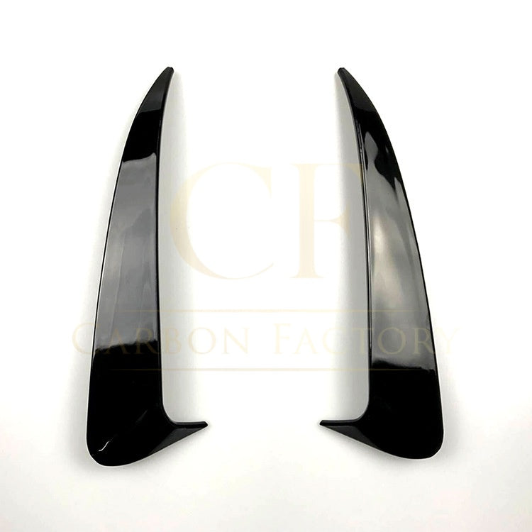 Gloss Black Rear Bumper Trims for Mercedes Benz W205 C Class Saloon 15-21