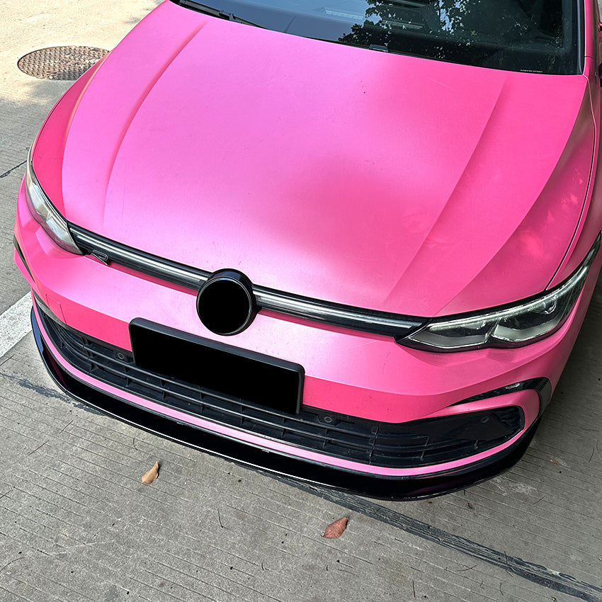 V Style Gloss Black Front Splitter for VW Golf MK8 GTI & R Line 20-23
