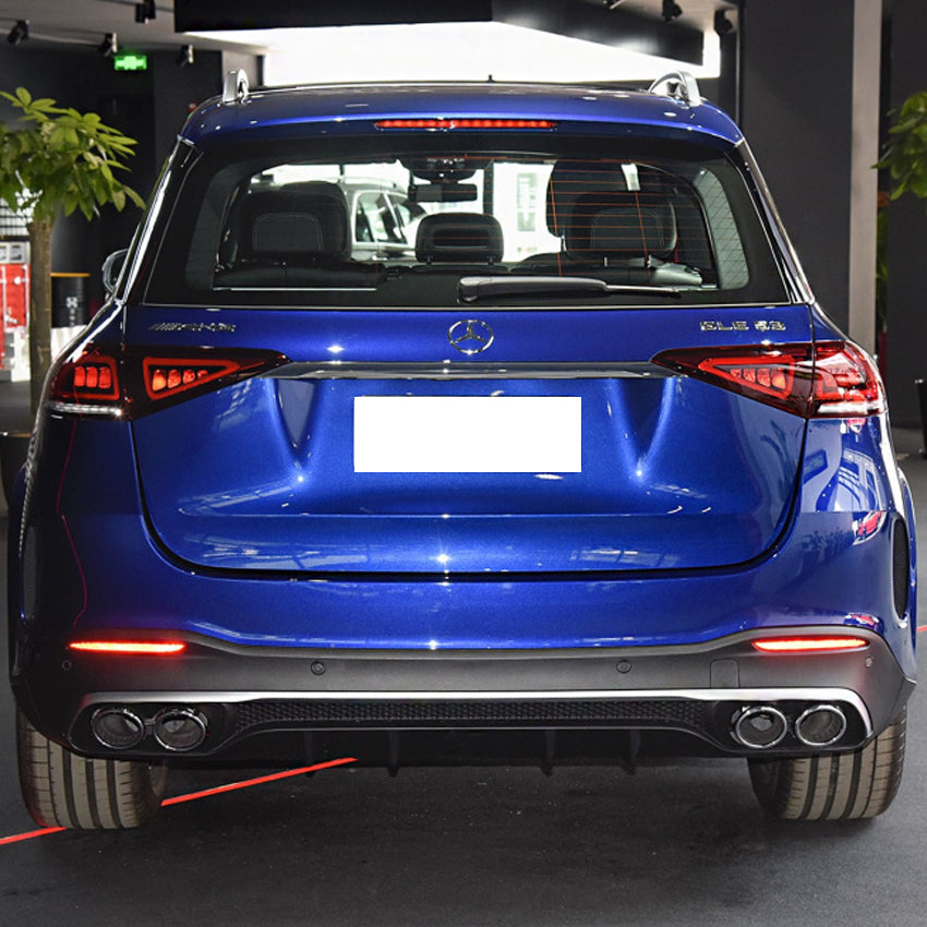 GLE53 Style Gloss Diffuser with exhaust tips for Mercedes Benz W167 GLE SUV 19-26