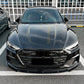 V Style Gloss Black Front Splitter for Audi C8 A7 S Line S7 19-22