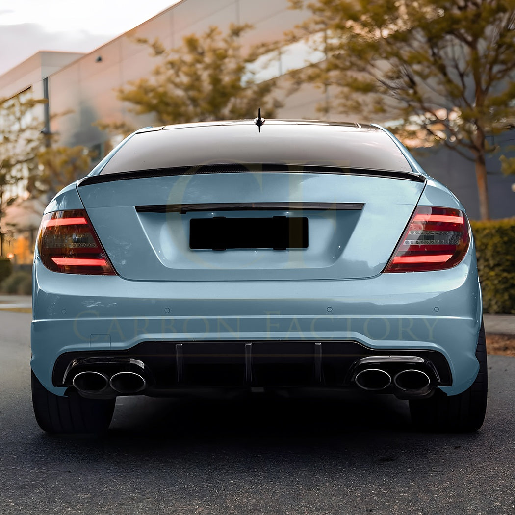 AMG Style Gloss Black Boot Spoiler for Mercedes Benz W204 C Class & C63 Coupe 07-14 - Carbon Factory