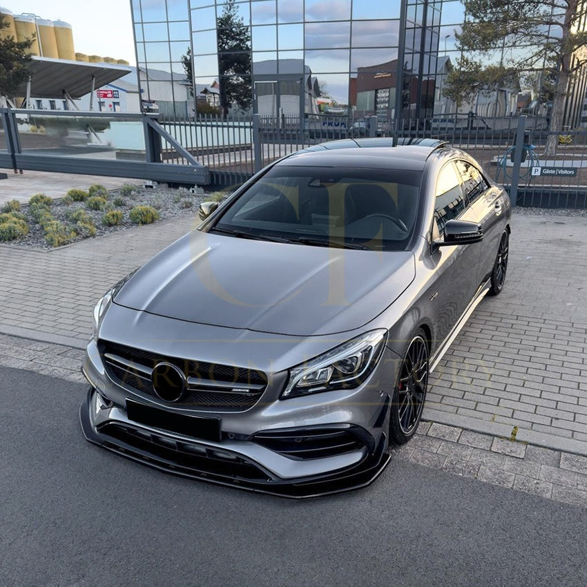 AMG Style Gloss Black Front Splitter for Mercedes Benz W117 CLA AMG 16-19 - Carbon Factory