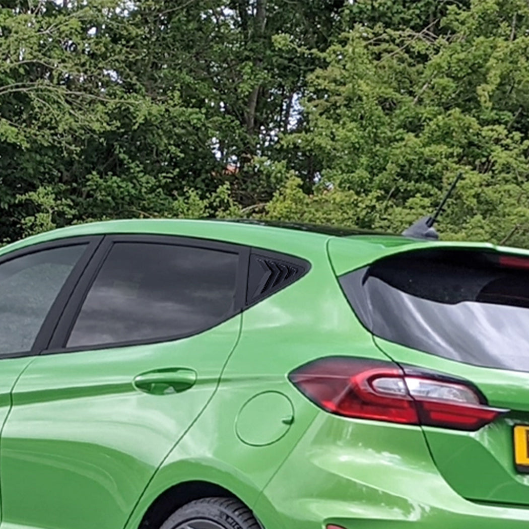 Gloss Black Window Louver Vents for Ford Fiesta B479 MK8 18-23