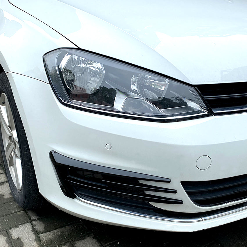 V Style Gloss Black Front Canards for VW Golf MK7 14-16