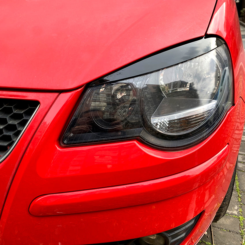 Gloss Black Headlight Trims for VW Polo MK4 05-09