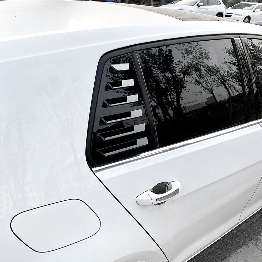 Gloss Black Window Louvers for VW Golf MK7 MK7.5 14-20