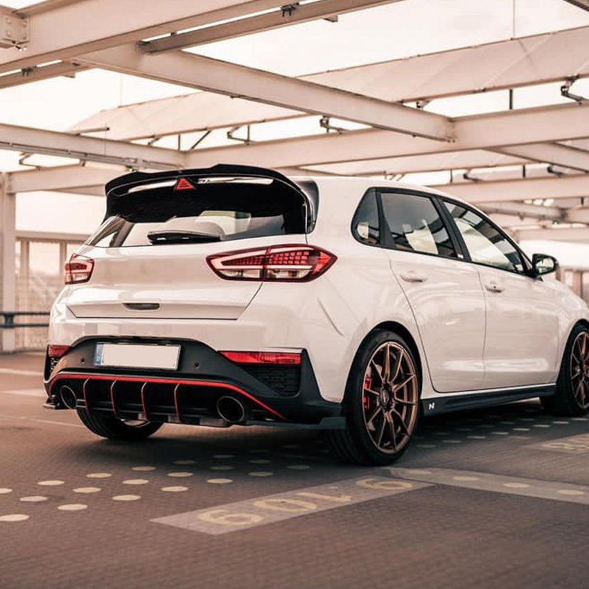 Gloss Black Roof Spoiler for Hyundai i30N MK3 MK3.5 17-24