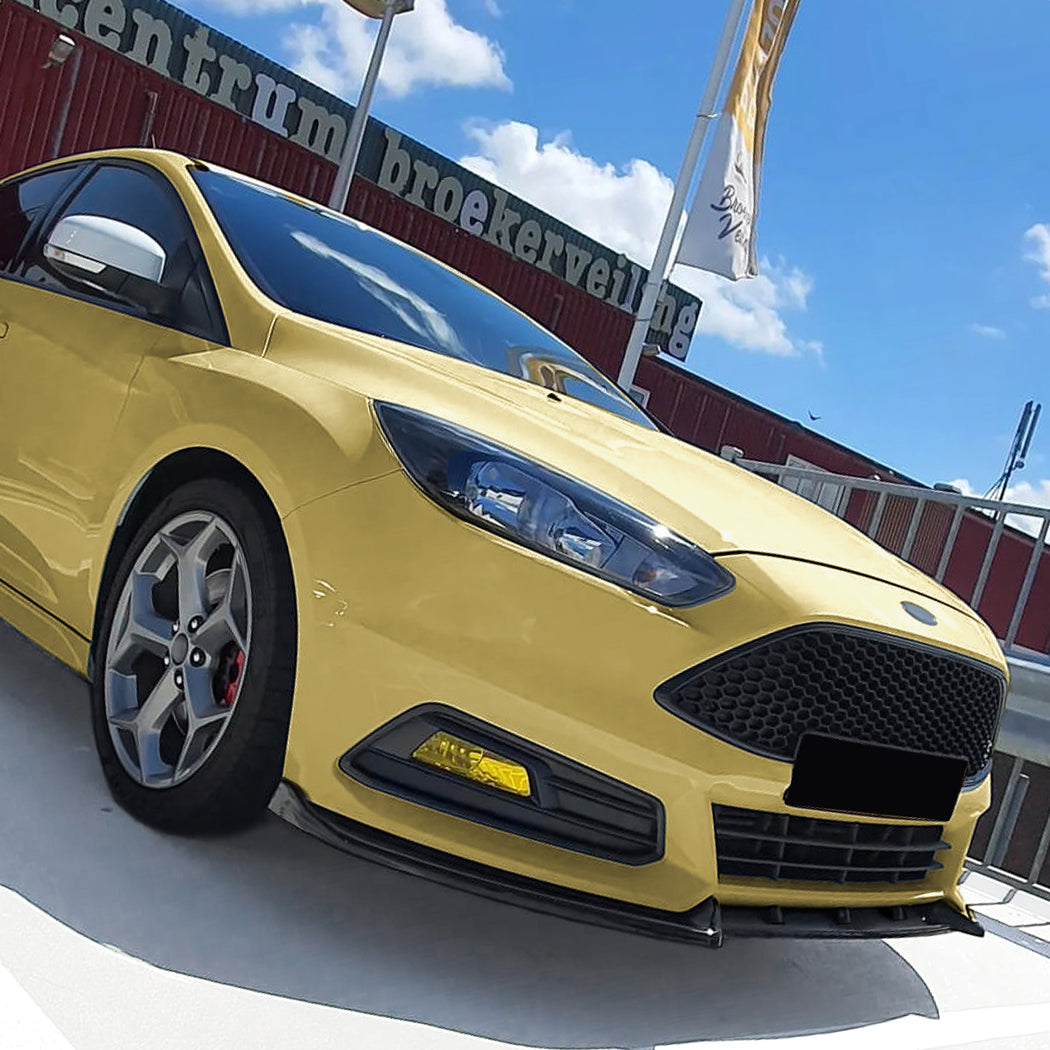 Gloss Black Front Splitter for Ford Focus ST C346 MK3.5 15-18