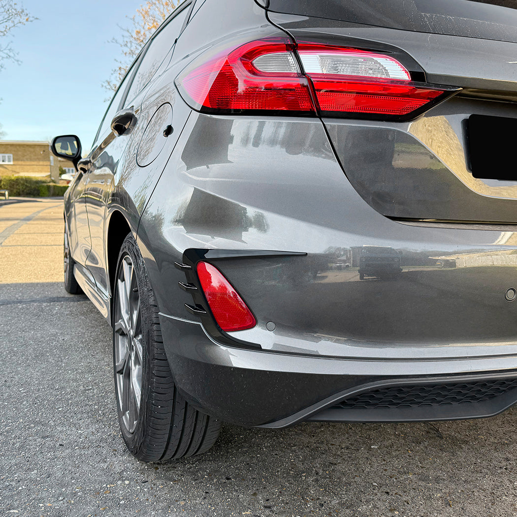 Gloss Black Rear Canards for Ford Fiesta B479 MK8 MK8.5 18-23