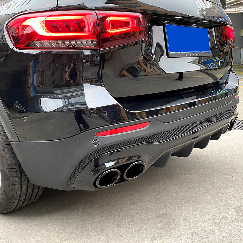 A  Style Gloss Black Rear Diffuser for Mercedes Benz X247 GLB 19-26