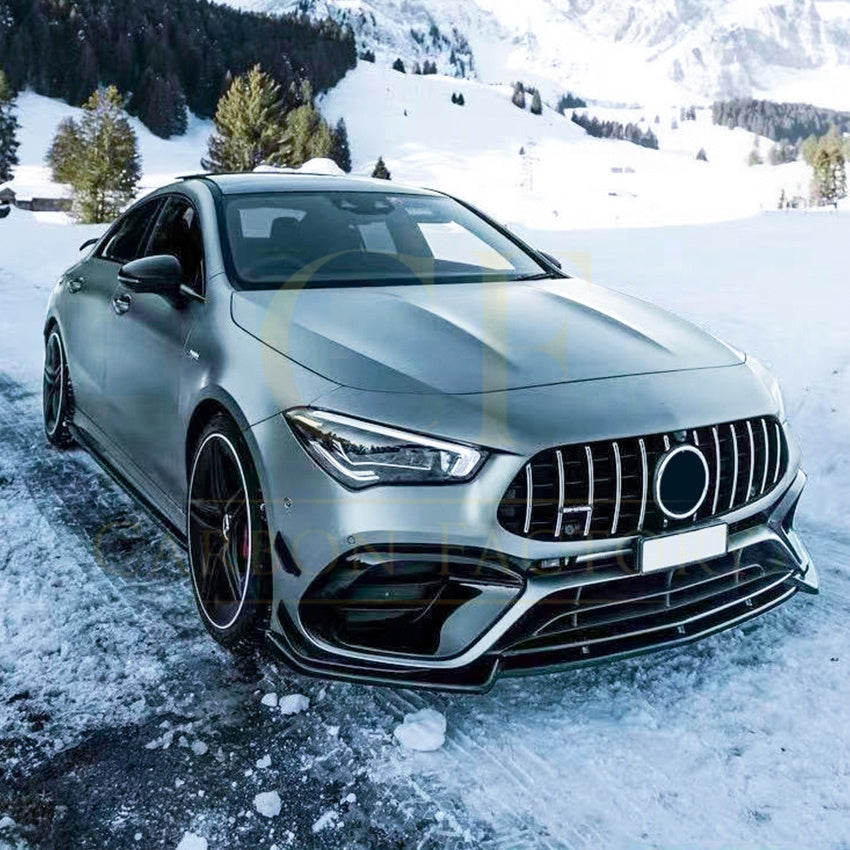 AMG Style Gloss Black Front Splitter for Mercedes Benz W118 CLA45 19-23 - Carbon Factory