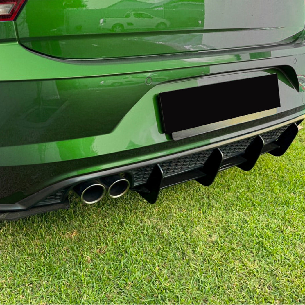 V Style Gloss Black Diffuser for VW Polo MK6 GTI 18-21