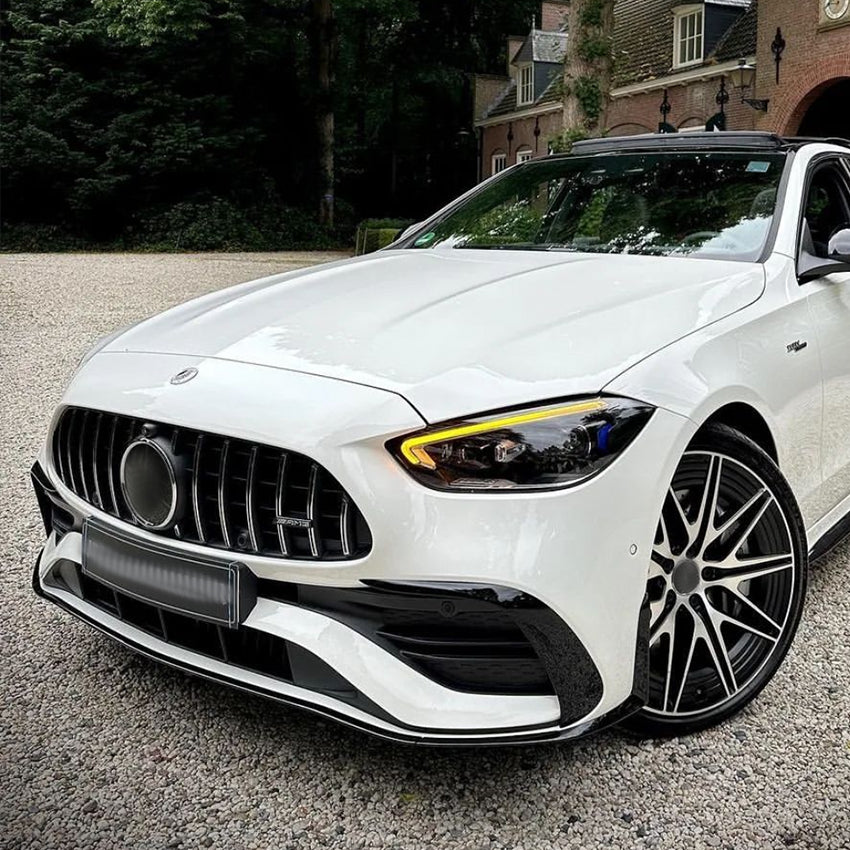 AMG Style Gloss Black Front Splitter for Mercedes Benz W206 C Class 22-Present - Carbon Factory