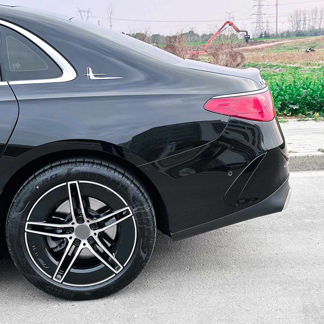 Gloss Black Rear Bumper Trims for Mercedes Benz W214 E Class AMG 24-Present - Carbon Factory