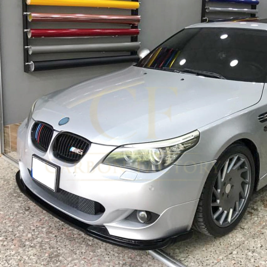 MP Style Gloss Black Front Splitter for BMW E60 E61 5 Series Standard Model 05-10-Carbon Factory