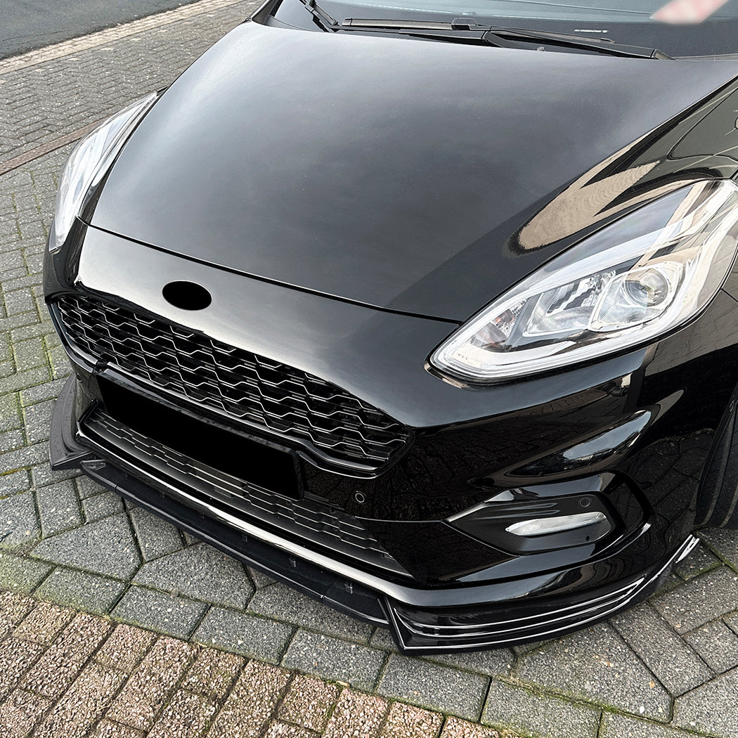 Gloss Black Front Splitter for Ford Fiesta ST B479 MK8 18-20