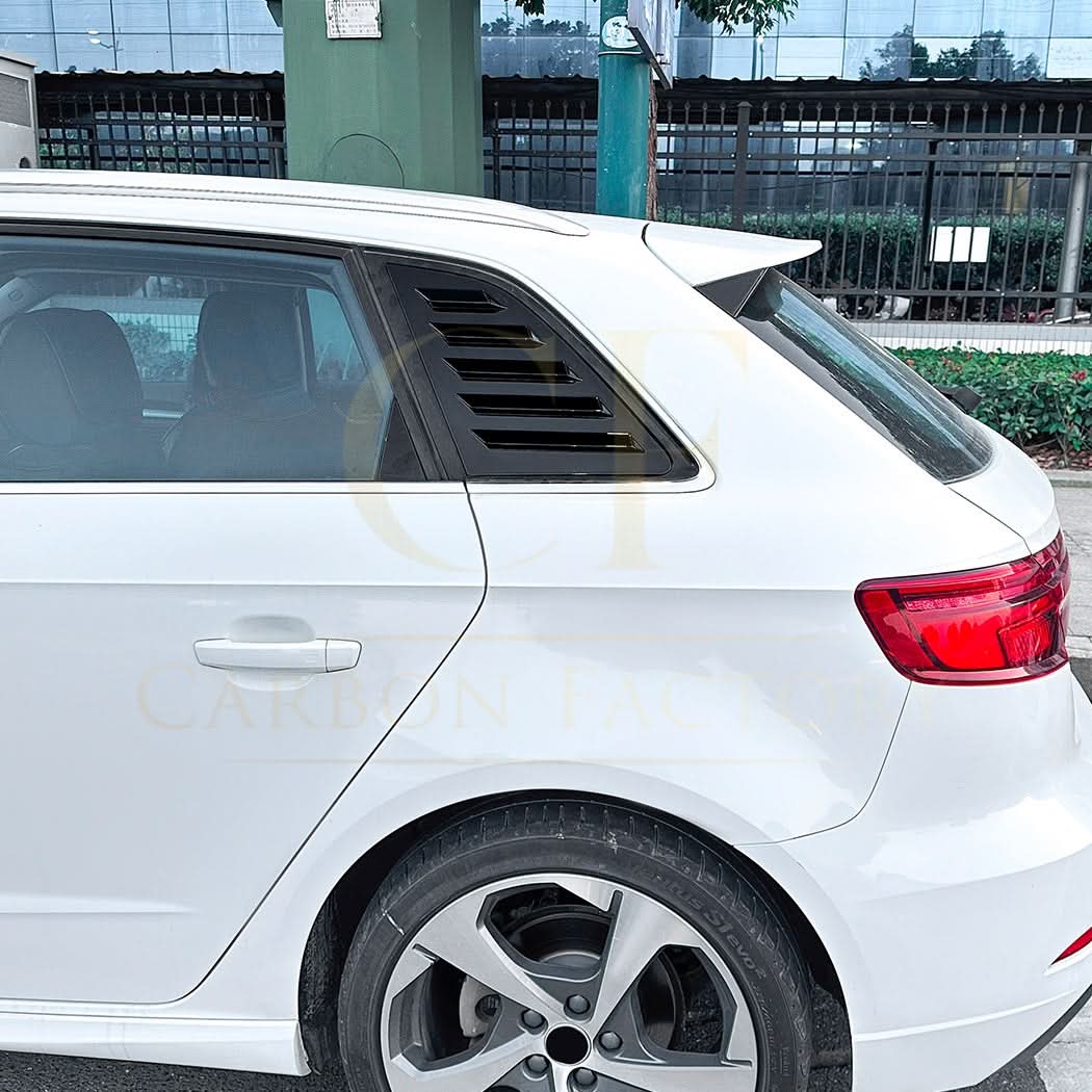 Gloss Black Window Louver Vents for Audi A3 8V S3 Hatchback 13-20 - Carbon Factory