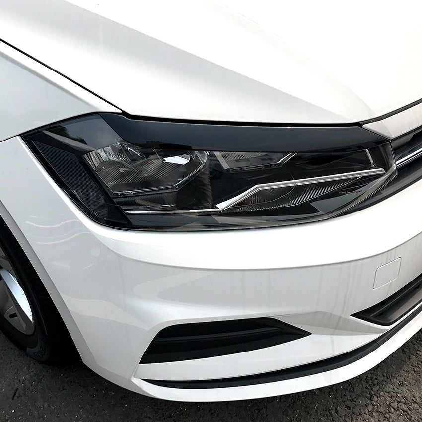 Gloss Black Headlight Trims for VW Polo MK6 18-26