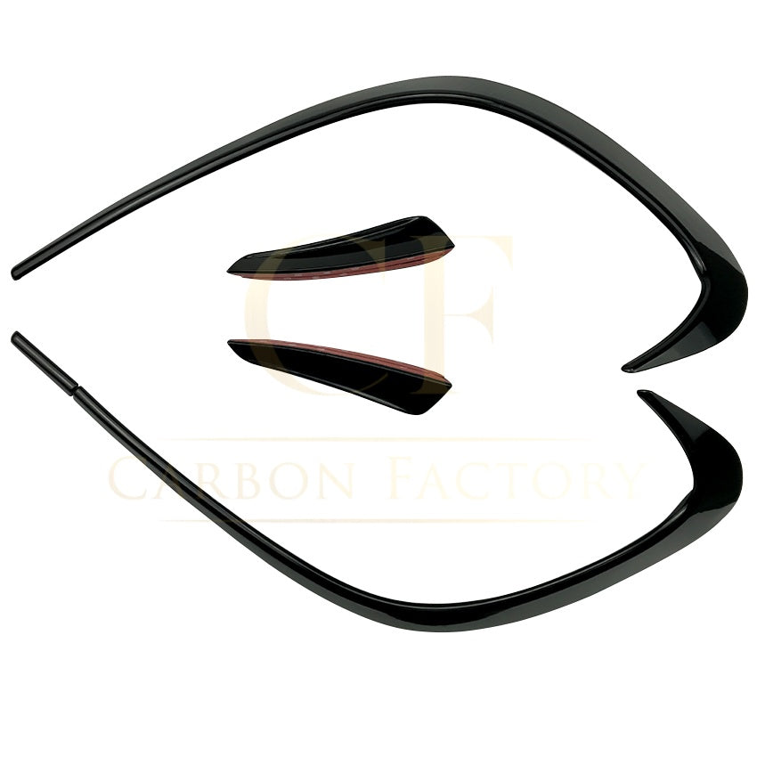 Gloss Black Front Canards (4 pcs) for Mercedes Benz W117 CLA AMG 16-19 - Carbon Factory