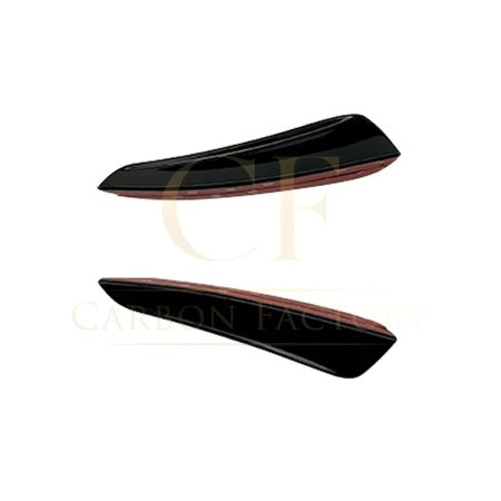 Gloss Black Front Canards (4 pcs) for Mercedes Benz W117 CLA AMG 16-19 - Carbon Factory