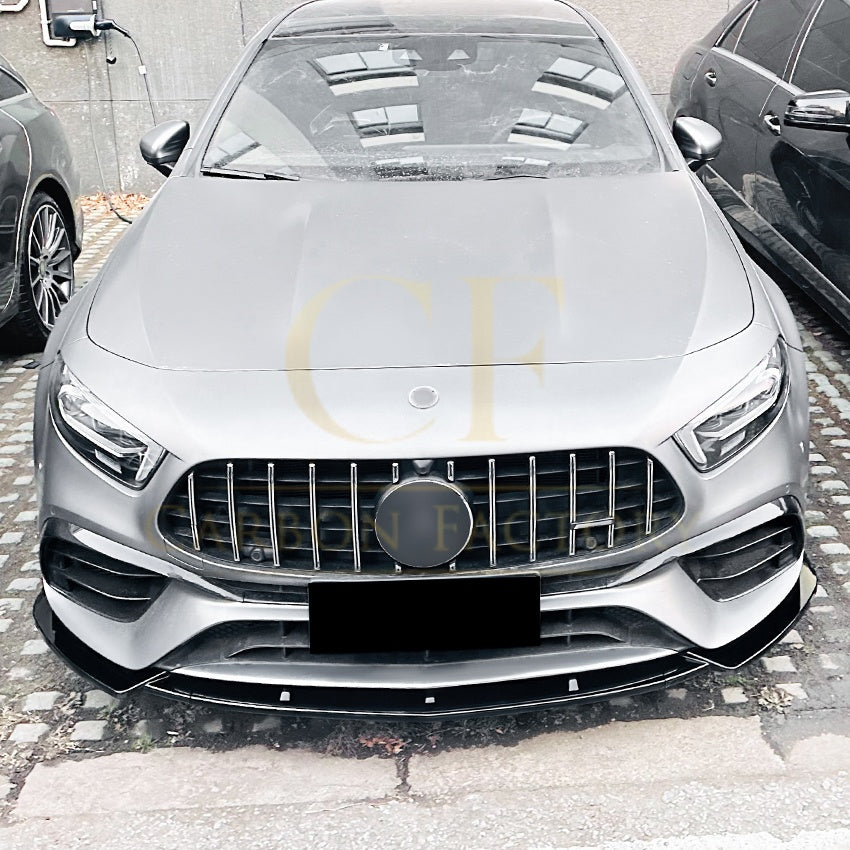 V Style Gloss Black Front Splitter for Mercedes Benz W177 A Class A45 & A45S 18-22