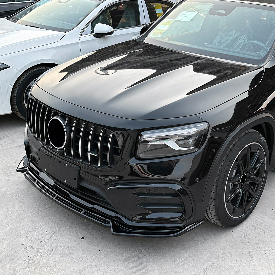 A Style Gloss Black Front Splitter for Mercedes Benz X247 GLB 24-26