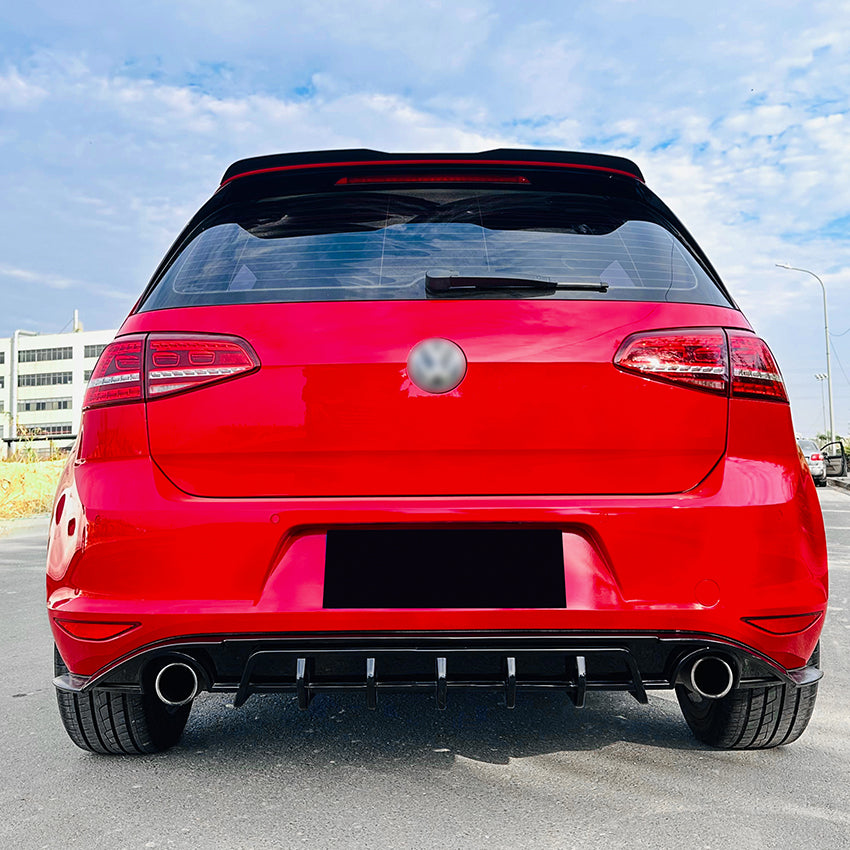 Max Style Gloss Black Diffuser for VW Golf MK7 Standard GTI & GTD 14-16
