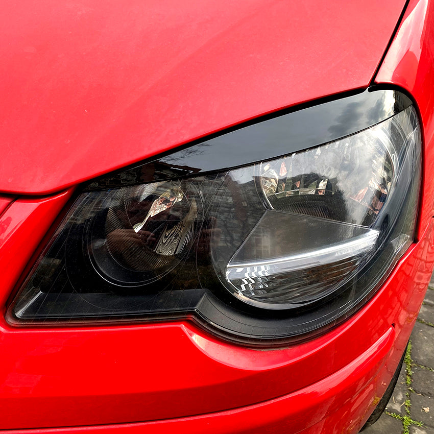 Gloss Black Headlight Trims for VW Polo MK4 05-09