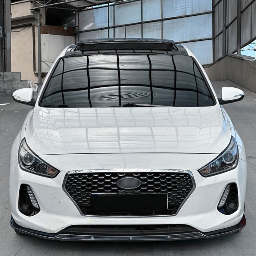 Gloss Black Front Splitter for Hyundai i30 MK2 MK2.5 12-17