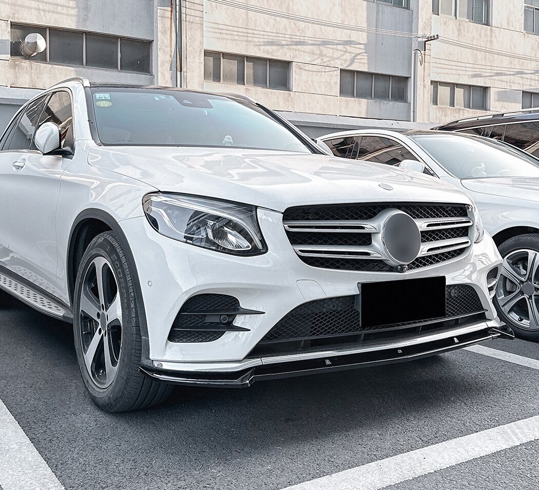 A Style Gloss Black Front Splitter for Mercedes Benz X253 C253 GLC 15-19