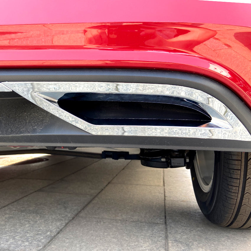Gloss Black Exhaust Trims for VW Polo MK6 Standard Model 19-21