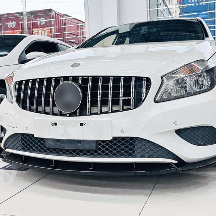 AMG Style Gloss Black Front Splitter for Mercedes Benz W176 A Class 13-15 - Carbon Factory
