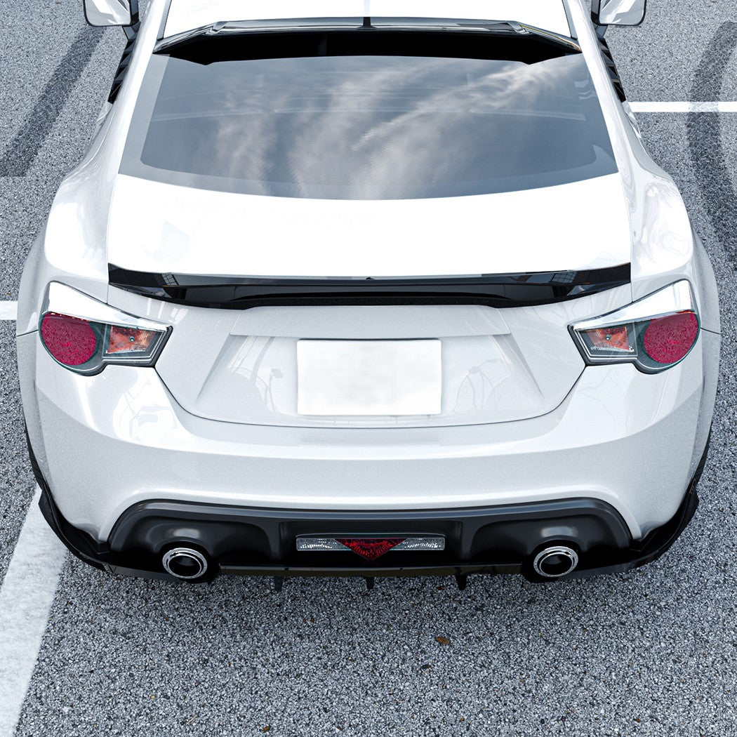 V style Gloss Black Rear Diffuser for Toyota GT86 12-20