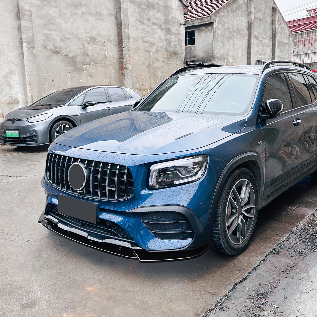 A Style Gloss Black Front Splitter for Mercedes Benz X247 GLB 19-23