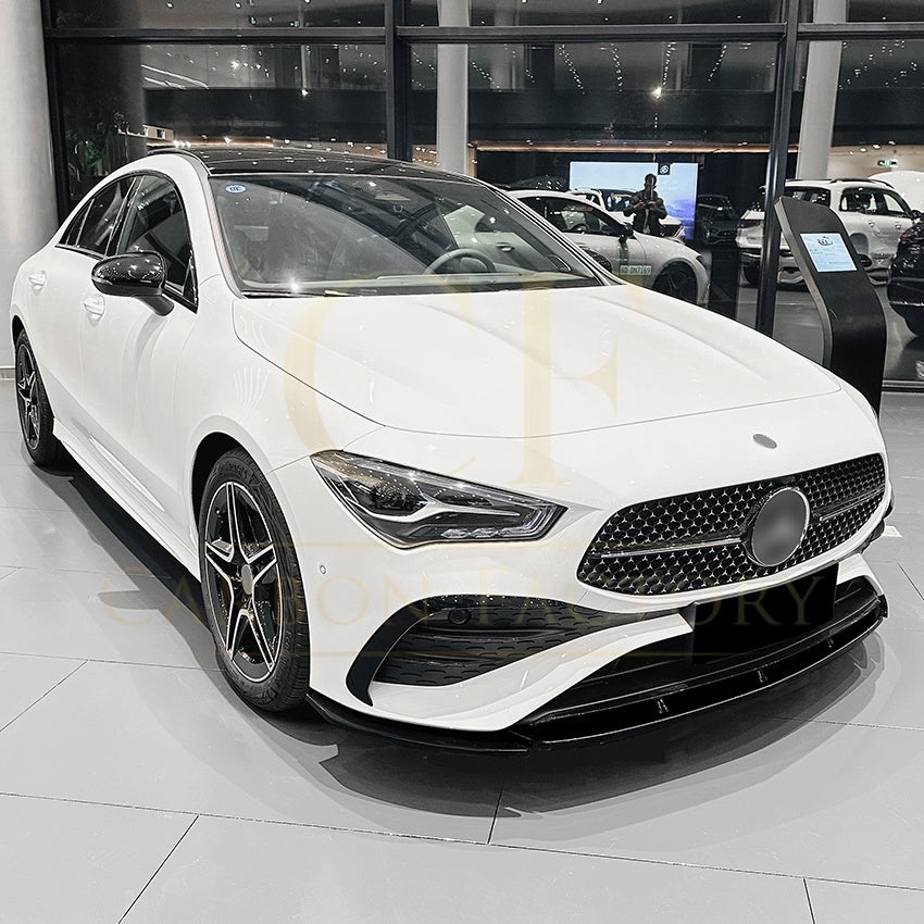AMG Style Gloss Black Front Splitter for Mercedes Benz W118 CLA 24-Present - Carbon Factory