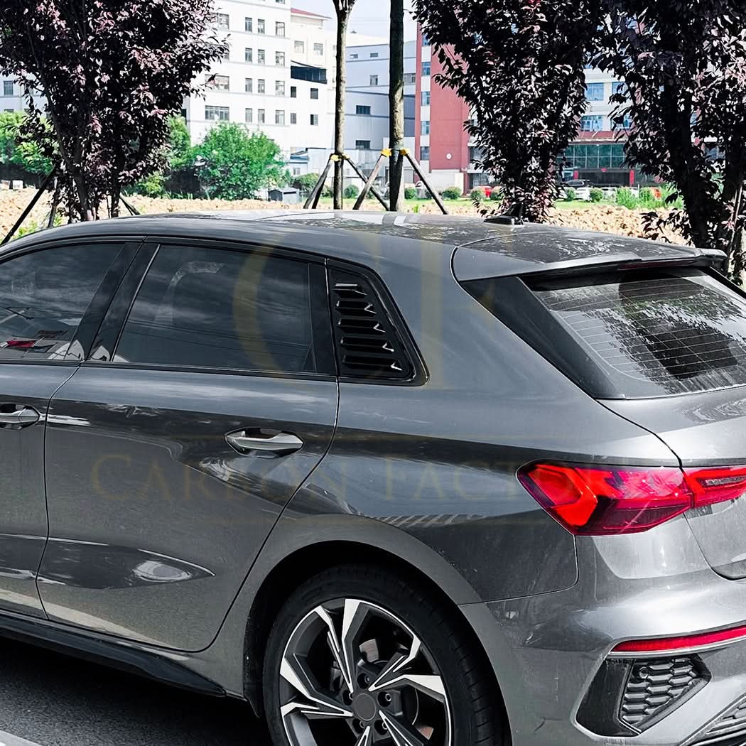 Gloss Black Window Louver Vents for Audi A3 8Y Sportback 20-Present - Carbon Factory
