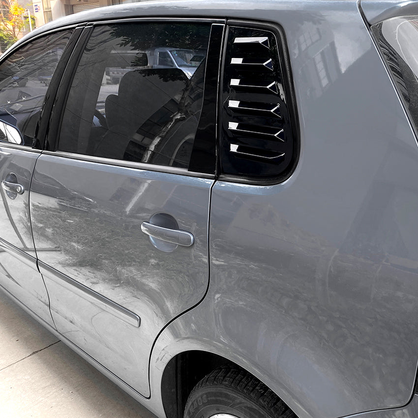 Gloss Black Window Louvers for VW Polo MK4 05-09