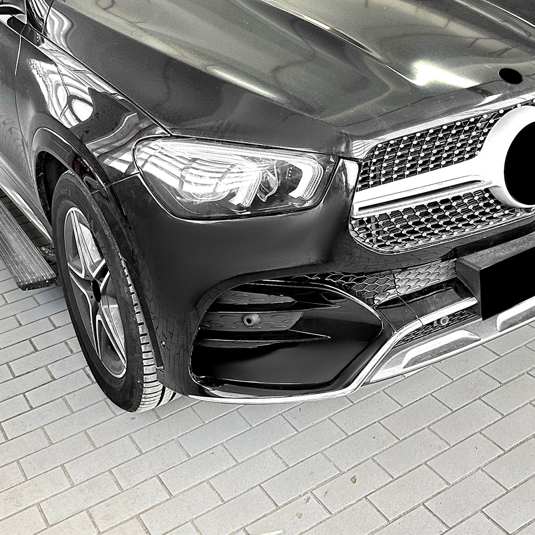 Gloss Black Front Side Grilles for Mercedes Benz W167 C167 GLE 19-23