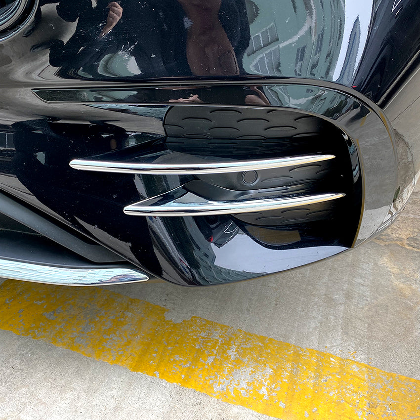 Gloss Black Front Canards for Mercedes Benz W213 C238 E Class AMG 21-23 - Carbon Factory