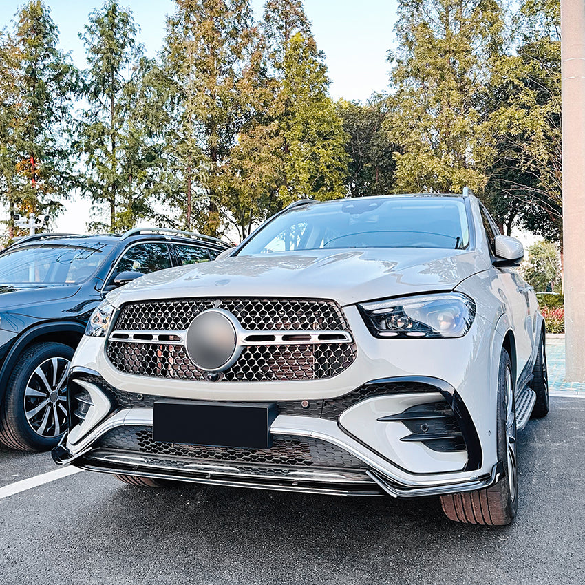 A Style Gloss Black Front Splitter for Mercedes Benz W167 C167 GLE 24-26